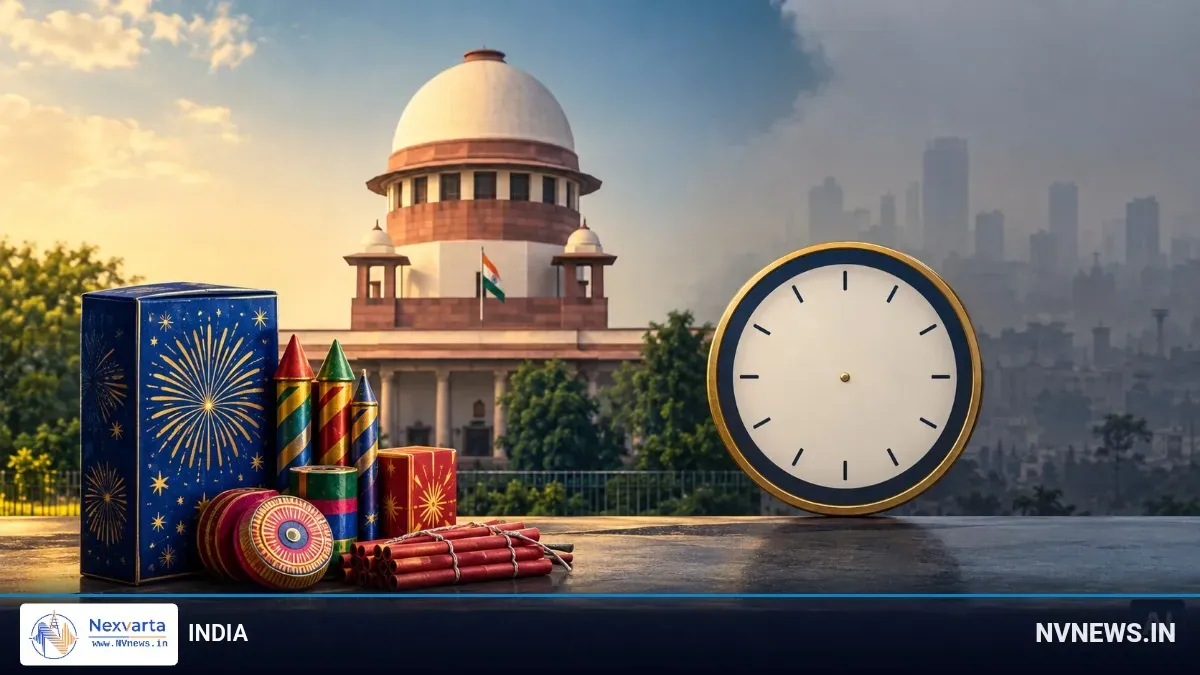 फटाक्यांवर पूर्ण बंदीही नको, दिवसभर वापरही नको; ठरावीक वेळेचा पर्याय सर्वोच्च न्यायालयाच्या विचाराधीन.