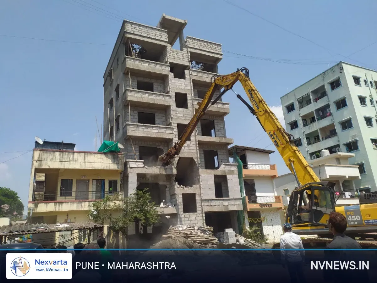 पिंपरी चिंचवड महापालिकेची पिंपळे गुरव येथील अनधिकृत बांधकामांवर कारवाई*